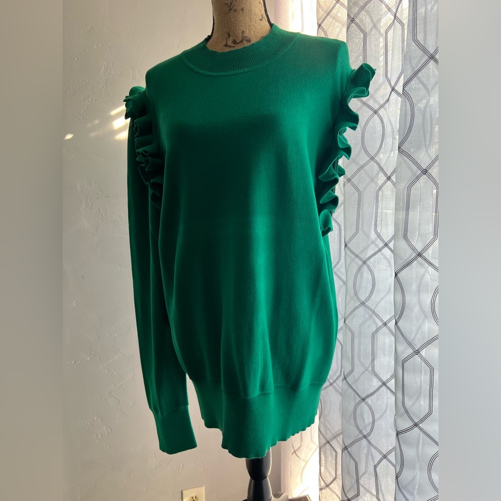 Green Ruffle Sweater - Picture 6 of 12